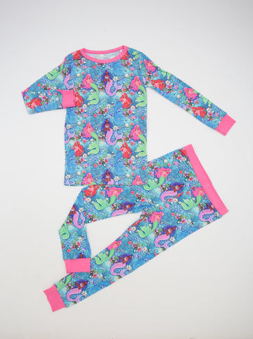 Mermaid Two Piece Long Sleeve Pajamas