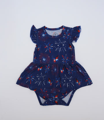 bamboo Bodysuit dress firework butterfly