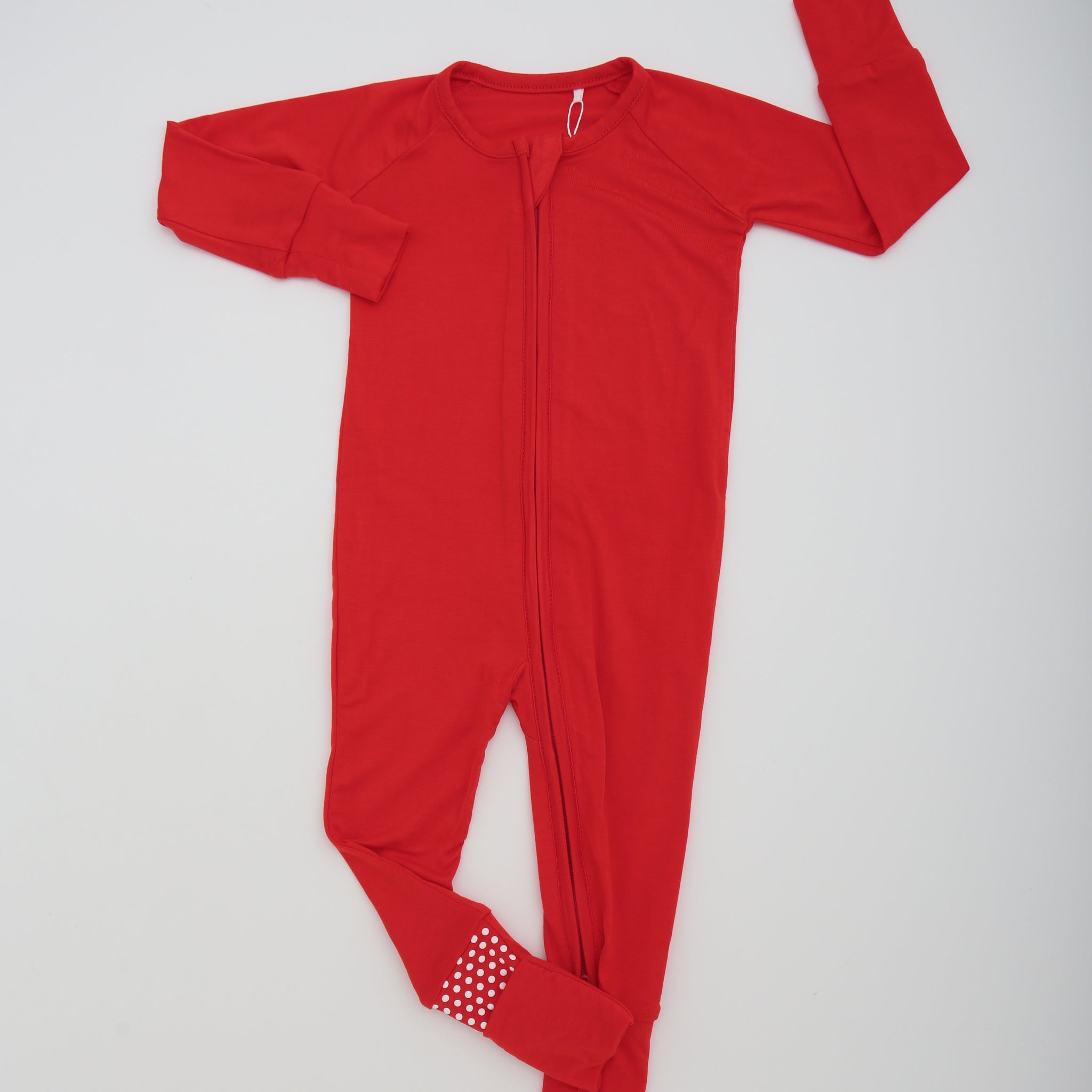 Red bamboo Zippy pajamas