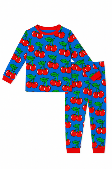 Cherry long Sleeve Piece Pajamas Set pre order