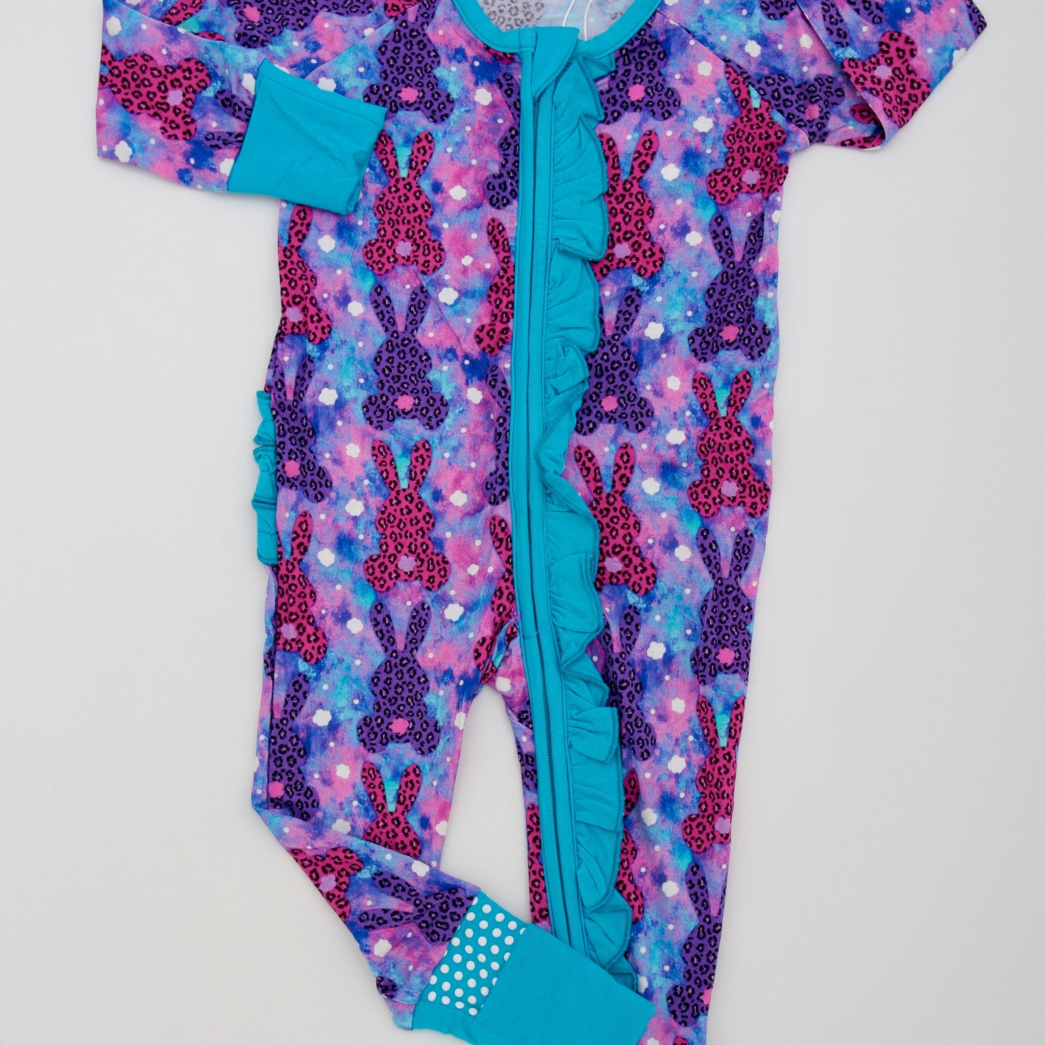 Cotton Candy Bunny Bamboo Zippy Pajamas