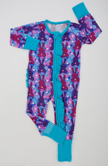 Cotton Candy Bunny Bamboo Zippy Pajamas