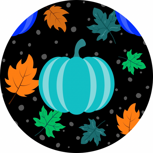 Blue Pumpkins Crib Sheet