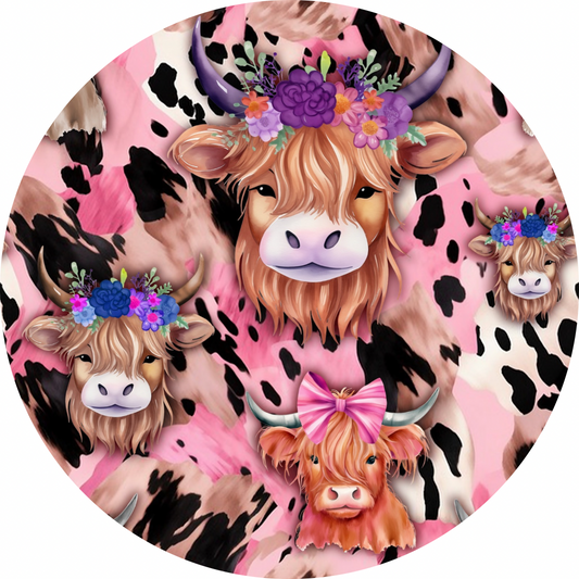 Pink highland cow Jogger set