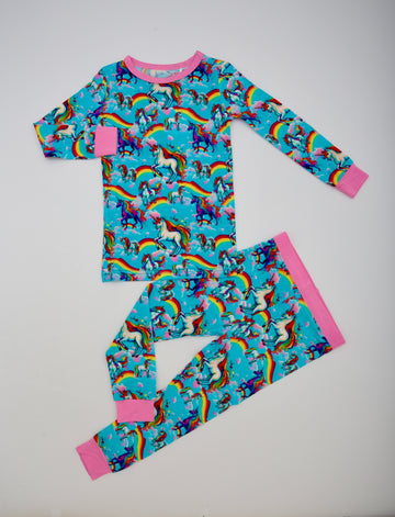 Unicorn two piece pajamas set