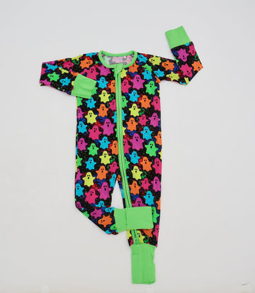 Neon Ghost bamboo Zippy pajamas