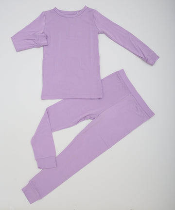 Lavender Two Piece Long Sleeve Pajamas