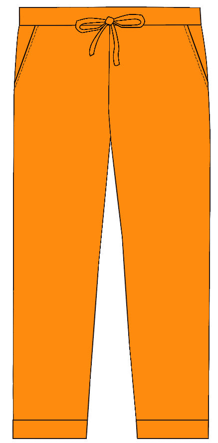 Orange women jogger pants