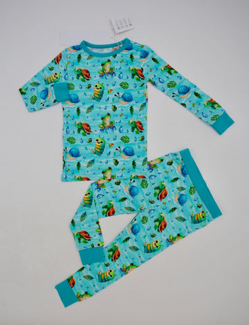 Splash long Sleeve Piece Pajamas Set