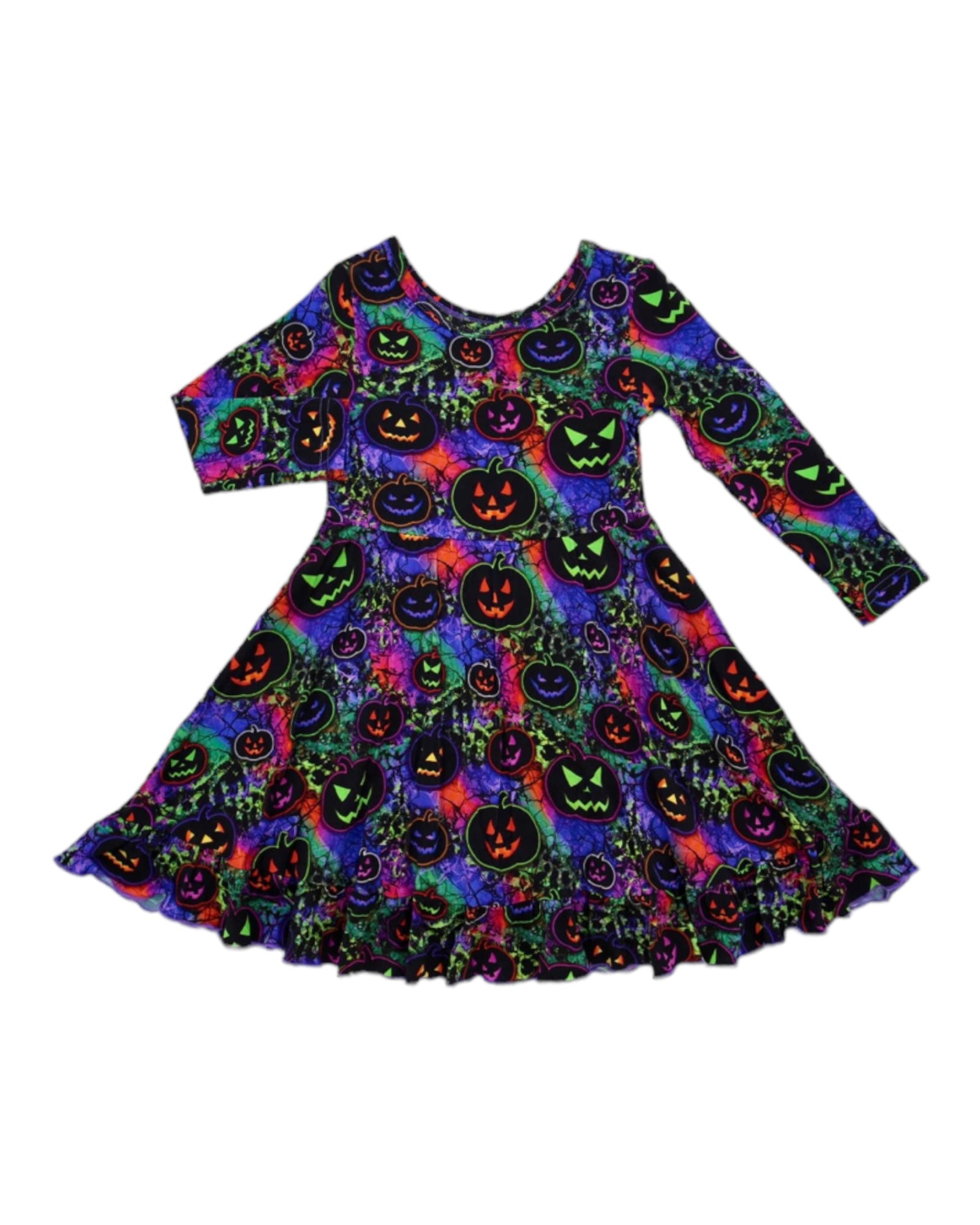 Halloween Pumpkin Twirl Dress