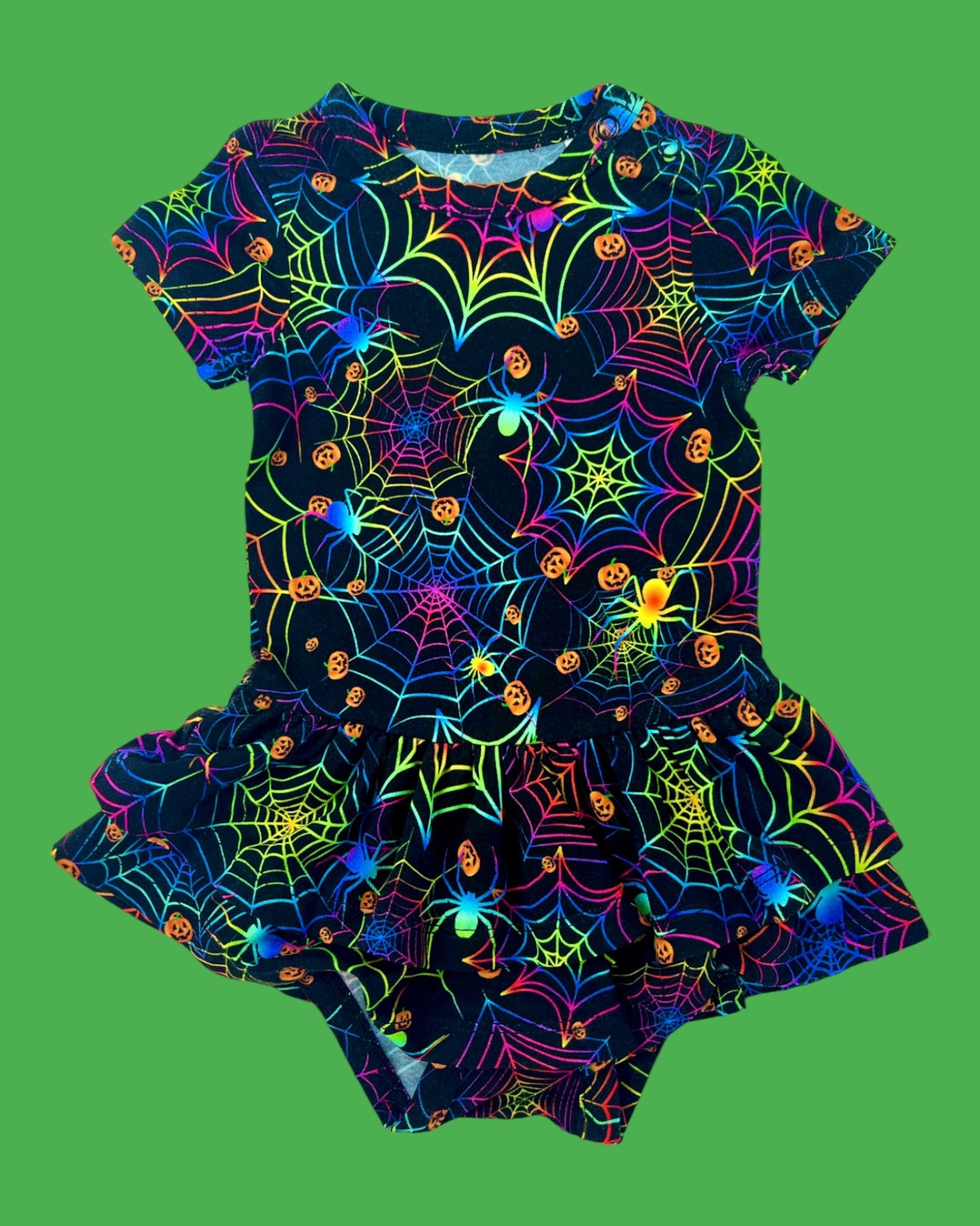 Doorbuster Halloween Spider Web bamboo Bodysuit Dress